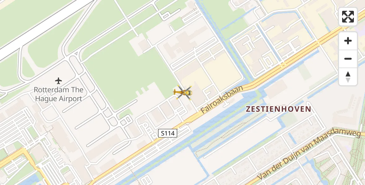 Vluchtroute Traumahelikopter Rotterdam The Hague Airport - Rotterdam The Hague Airport, 30 oktober 2023, 18:32