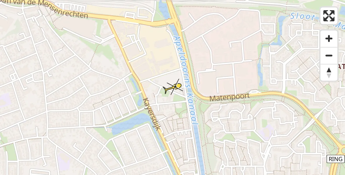 Routekaart van de vlucht: Lifeliner 3 naar Apeldoorn