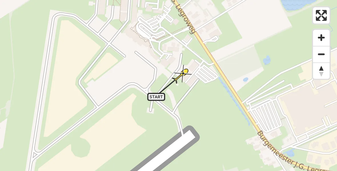 Routekaart van de vlucht: Lifeliner 4 naar Groningen Airport Eelde