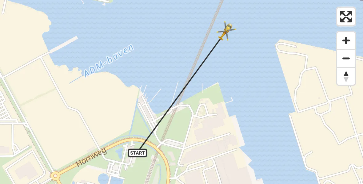 Vluchtroute Traumahelikopter Amsterdam Heliport - Amsterdam Heliport, 31 oktober 2023, 15:40