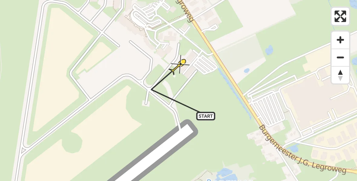 Routekaart van de vlucht: Lifeliner 4 naar Groningen Airport Eelde