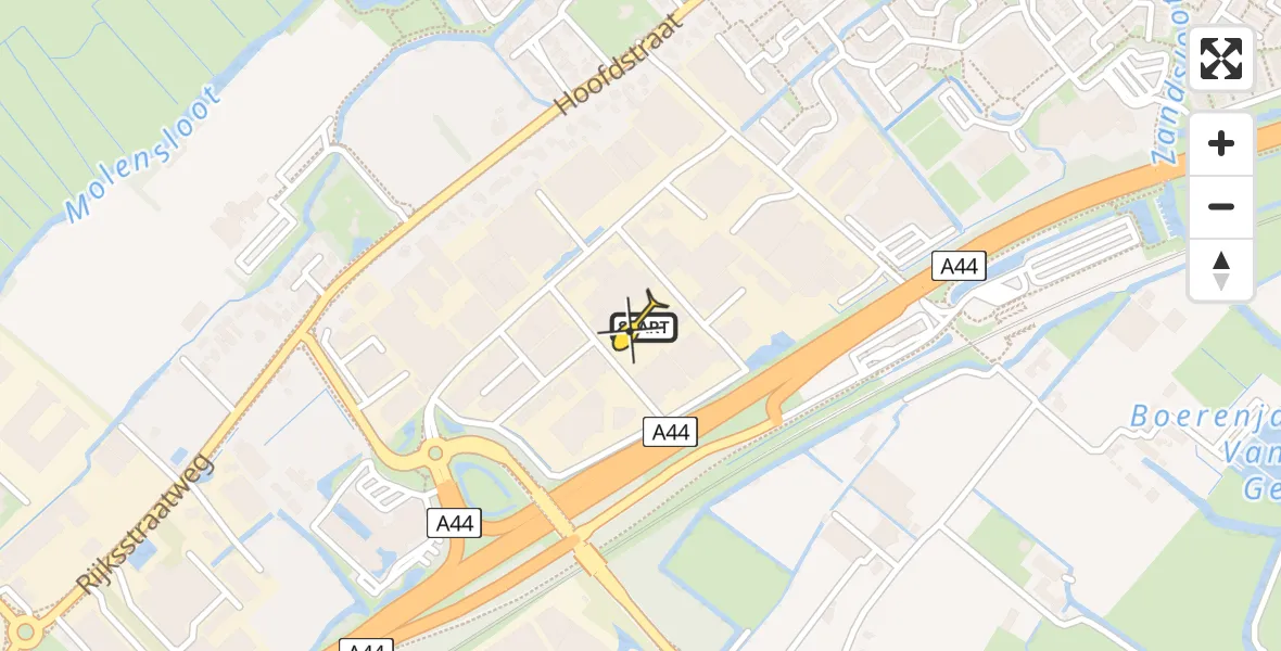 Routekaart van de vlucht: Traumahelikopter naar Sassenheim