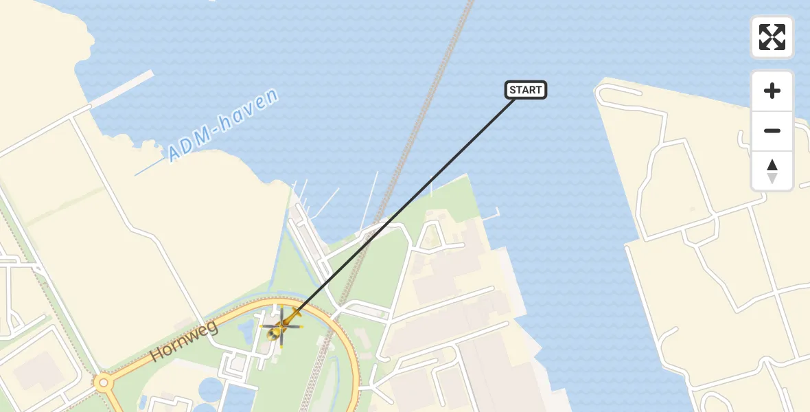 Vluchtroute Traumahelikopter Amsterdam Heliport - Amsterdam Heliport, 02 november 2023, 13:35