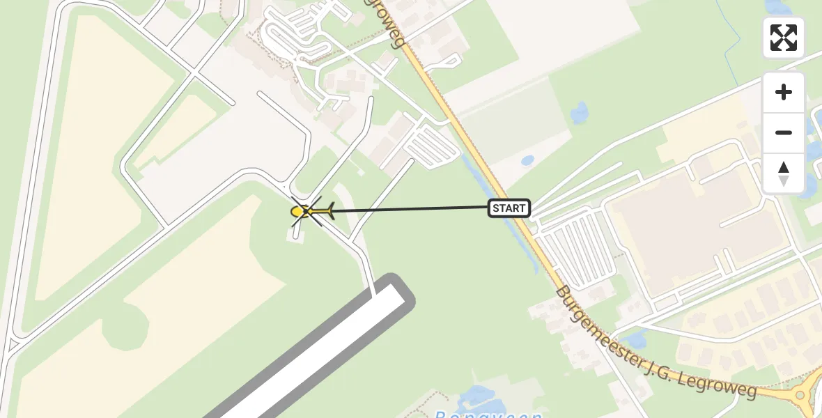 Routekaart van de vlucht: Lifeliner 4 naar Groningen Airport Eelde