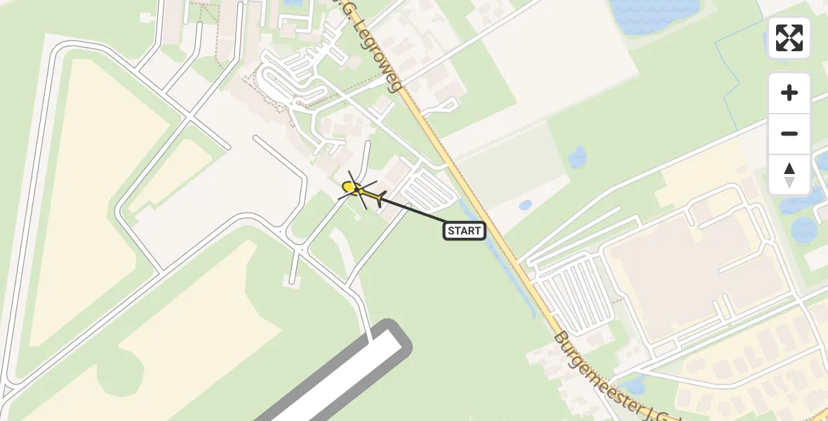 Routekaart van de vlucht: Lifeliner 4 naar Groningen Airport Eelde