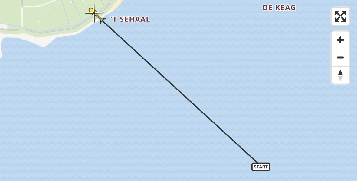 Routekaart van de vlucht: Ambulancehelikopter naar Landerum