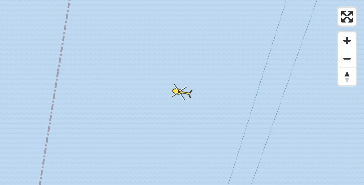 Routekaart van de vlucht: Ambulancehelikopter naar West-Terschelling