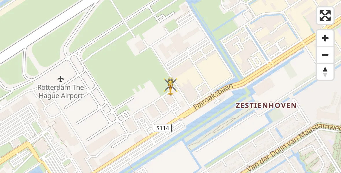 Vluchtroute Traumahelikopter Rotterdam The Hague Airport - Rotterdam The Hague Airport, 04 november 2023, 13:05