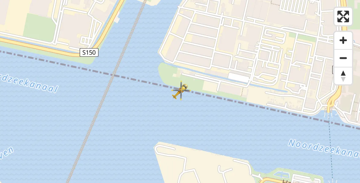 Vluchtroute Traumahelikopter Amsterdam Heliport - Amsterdam Heliport, 04 november 2023, 14:45