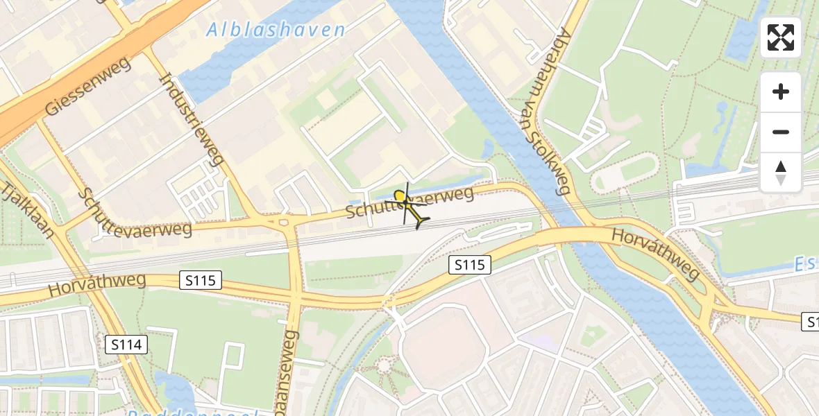 Routekaart van de vlucht: Lifeliner 2 naar Rotterdam