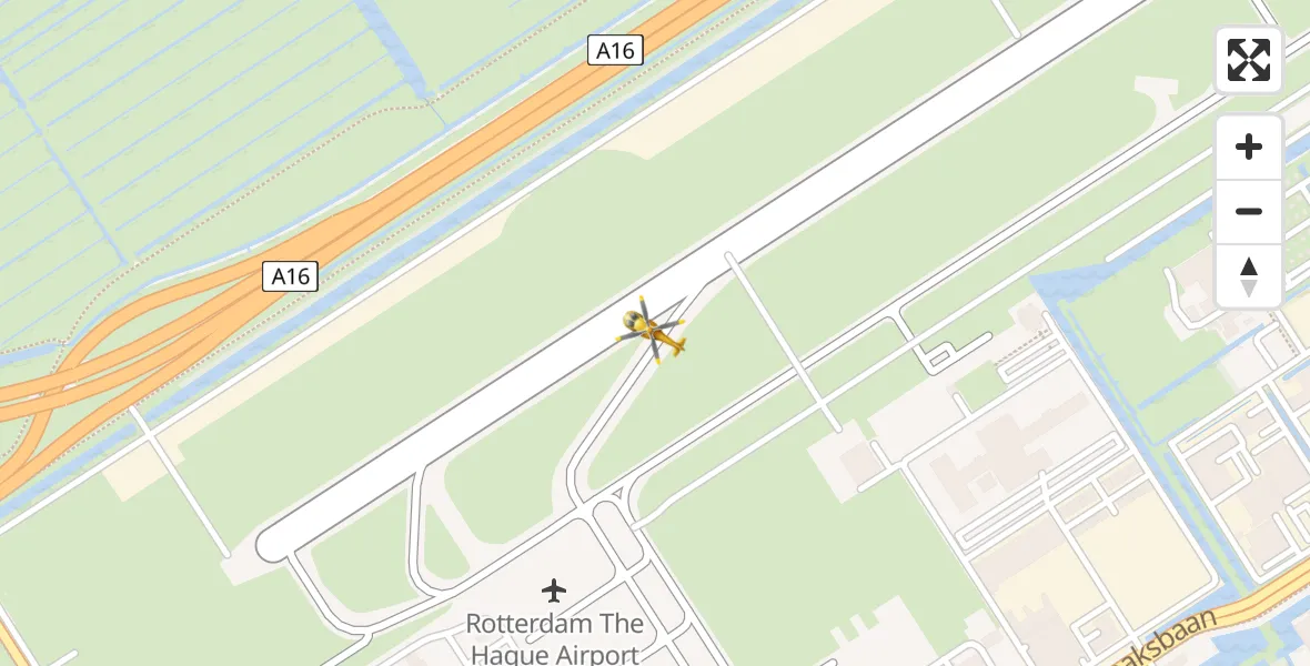 Vluchtroute Traumahelikopter Rotterdam The Hague Airport - Rotterdam The Hague Airport, 04 november 2023, 16:34