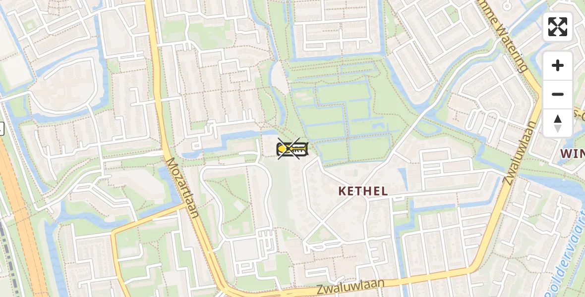 Routekaart van de vlucht: Lifeliner 2 naar Schiedam