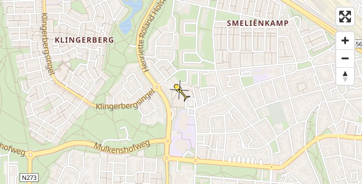 Routekaart van de vlucht: Traumaheli naar Venlo