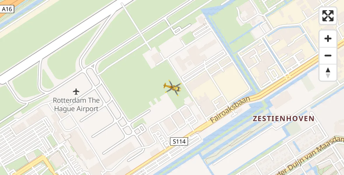 Vluchtroute Traumahelikopter Rotterdam The Hague Airport - Rotterdam The Hague Airport, 05 november 2023, 22:50