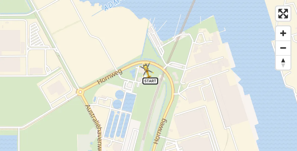 Vluchtroute Traumahelikopter Amsterdam Heliport - Amsterdam Heliport, 06 november 2023, 07:39