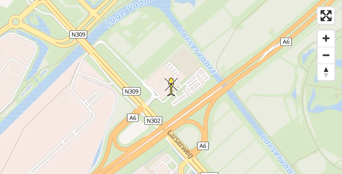 Routekaart van de vlucht: Traumahelikopter naar Lelystad