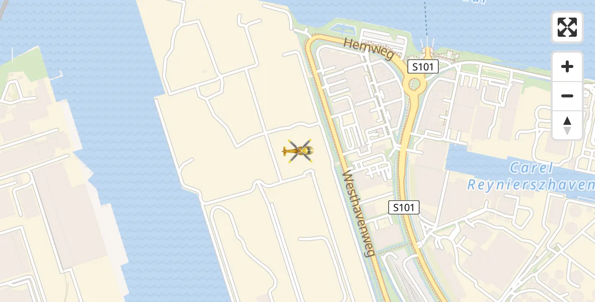 Vluchtroute Traumahelikopter Amsterdam Heliport - Amsterdam Heliport, 06 november 2023, 17:17