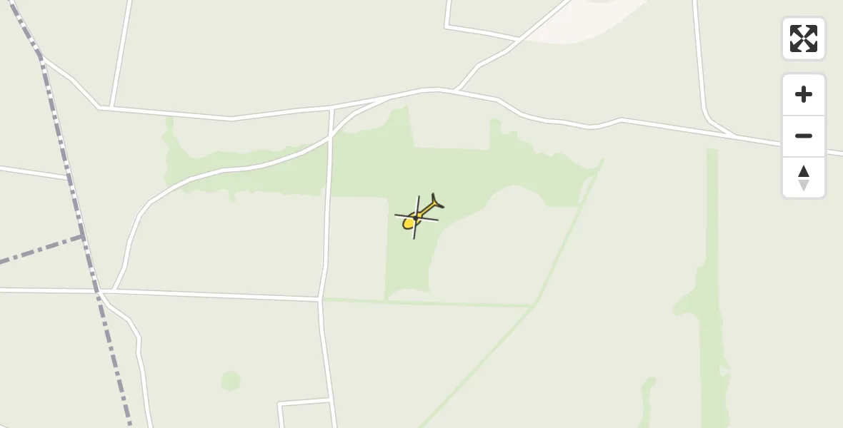 Routekaart van de vlucht: Politiehelikopter naar Vaassen