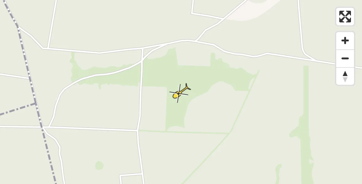 Routekaart van de vlucht: Politiehelikopter naar Vaassen