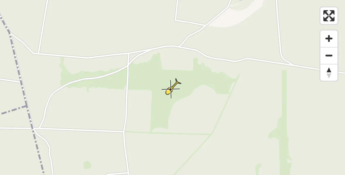 Routekaart van de vlucht: Politiehelikopter naar Vaassen