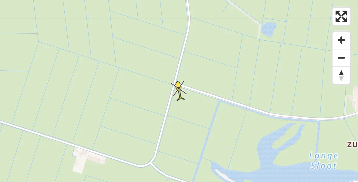 Routekaart van de vlucht: Ambulancehelikopter naar Ballum