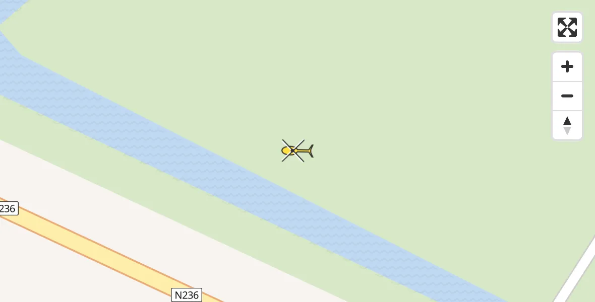 Routekaart van de vlucht: Politiehelikopter naar Weesp
