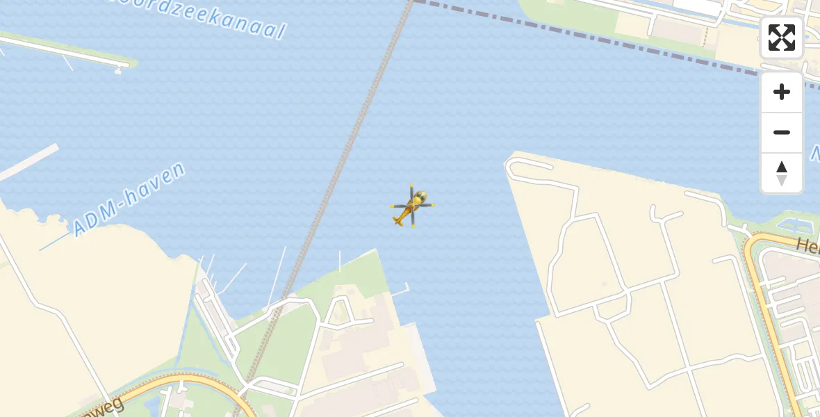 Vluchtroute Traumahelikopter Amsterdam Heliport - Amsterdam Heliport, 07 november 2023, 17:41