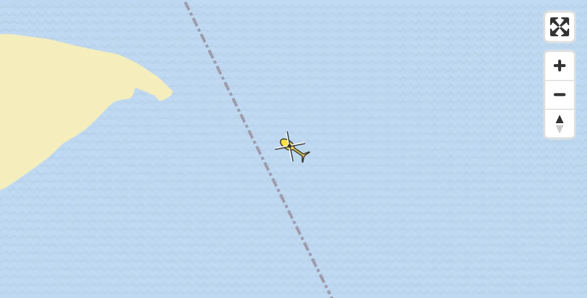 Routekaart van de vlucht: Ambulancehelikopter naar Hollum