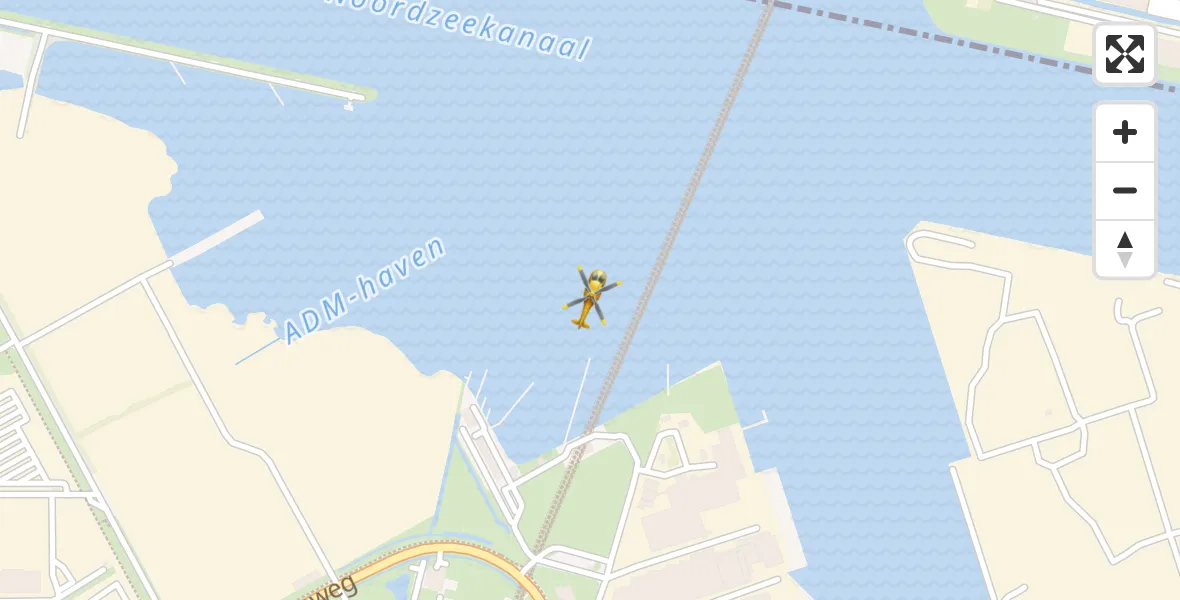 Vluchtroute Traumahelikopter Amsterdam Heliport - Amsterdam Heliport, 07 november 2023, 23:52
