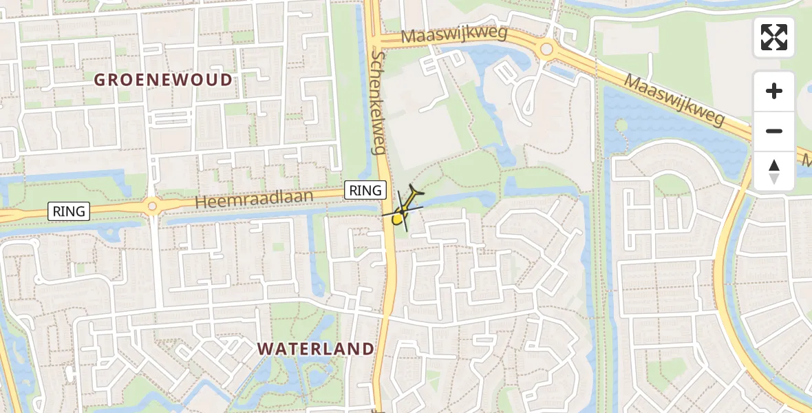 Routekaart van de vlucht: Lifeliner 2 naar Spijkenisse