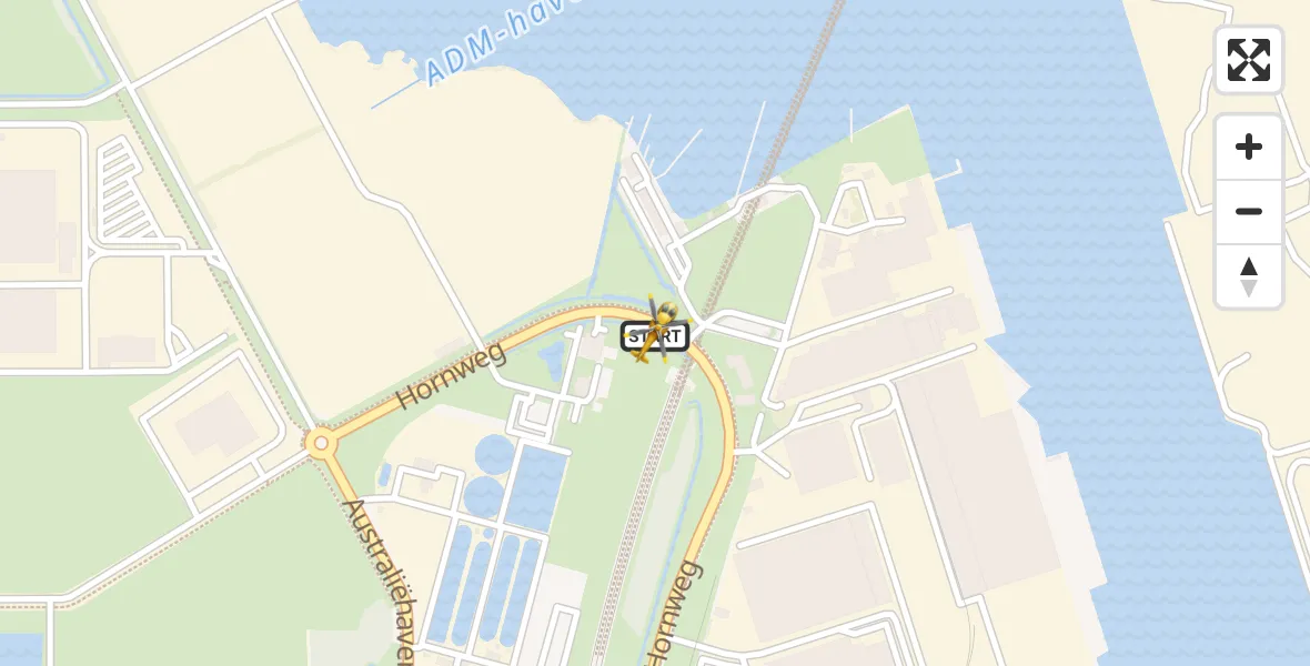 Vluchtroute Traumahelikopter Amsterdam Heliport - Amsterdam Heliport, 09 november 2023, 06:27