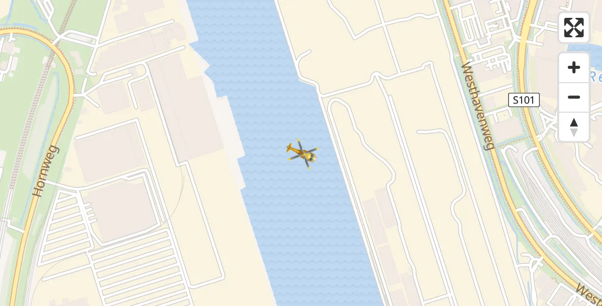 Vluchtroute Traumahelikopter Amsterdam Heliport - Amsterdam Heliport, 09 november 2023, 14:57