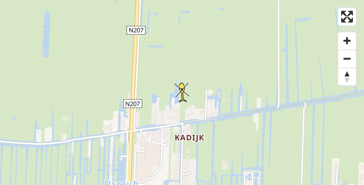 Routekaart van de vlucht: Traumahelikopter naar Bergambacht