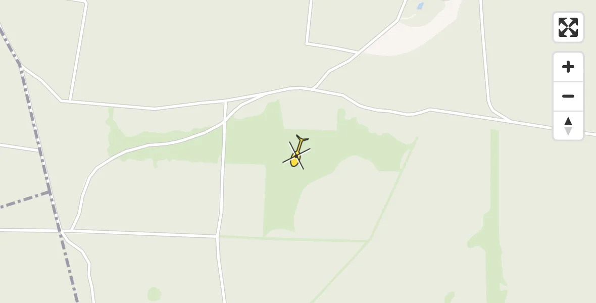 Routekaart van de vlucht: Politiehelikopter naar Vaassen