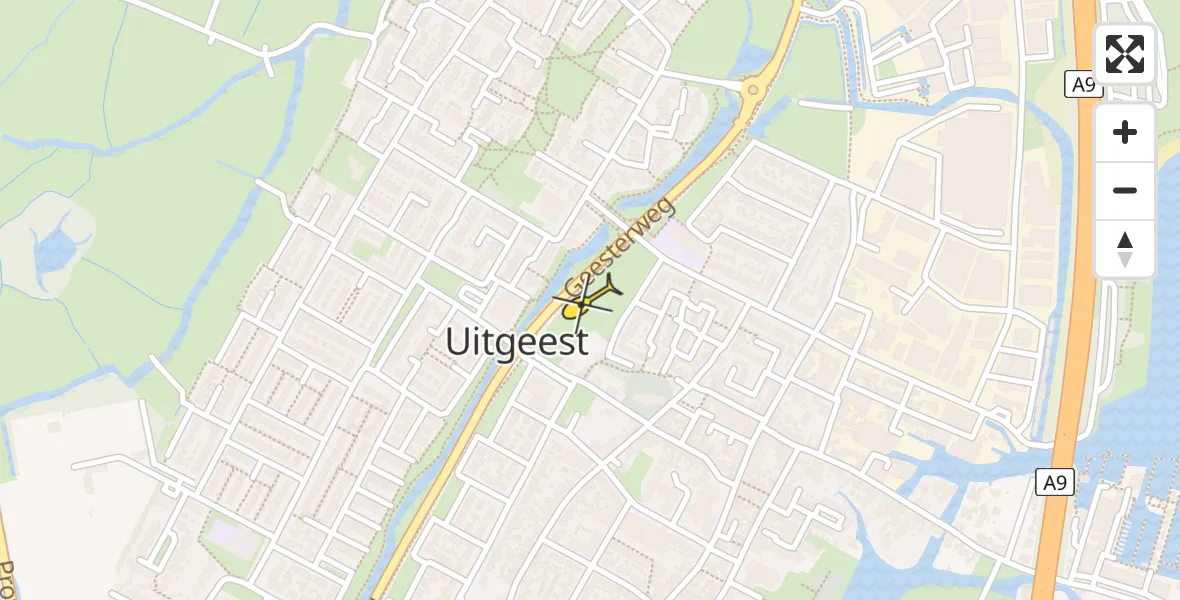 Routekaart van de vlucht: Lifeliner 1 naar Uitgeest