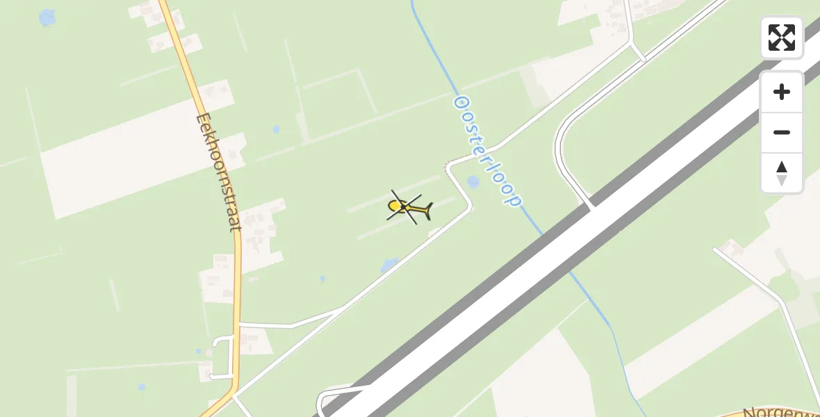 Routekaart van de vlucht: Ambulancehelikopter naar Groningen Airport Eelde
