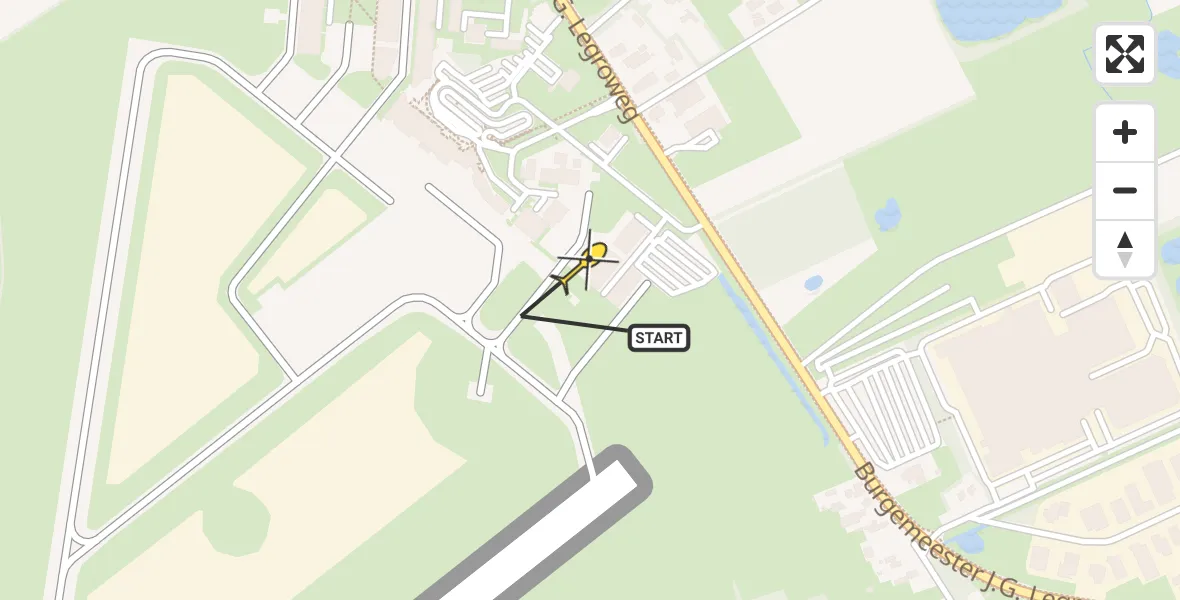 Routekaart van de vlucht: Lifeliner 4 naar Groningen Airport Eelde