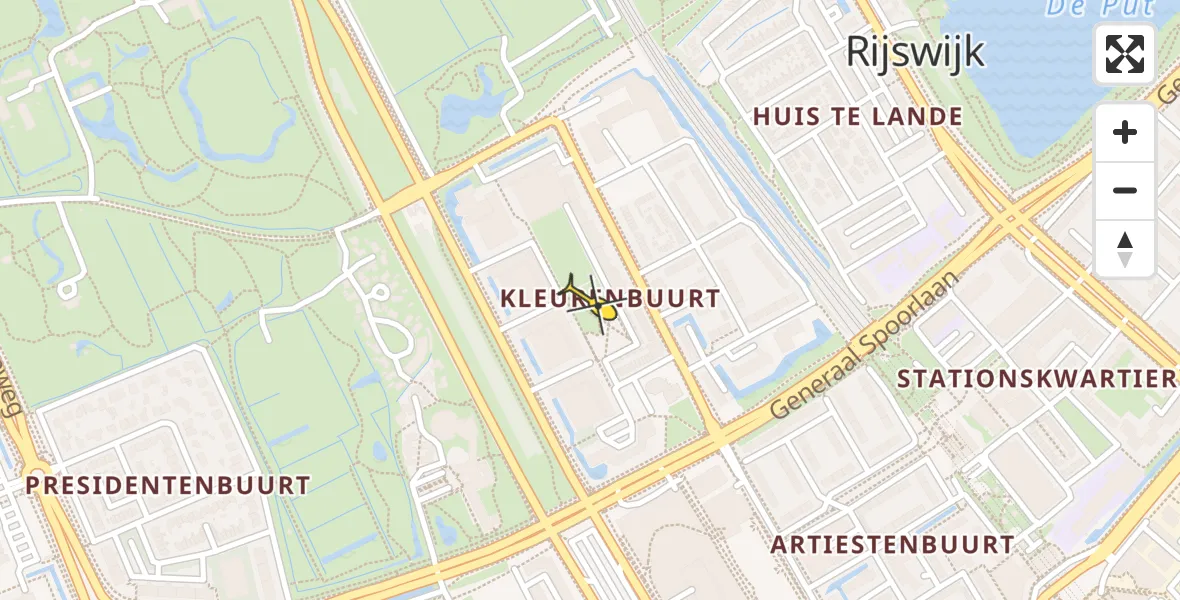 Routekaart van de vlucht: Lifeliner 2 naar Rijswijk