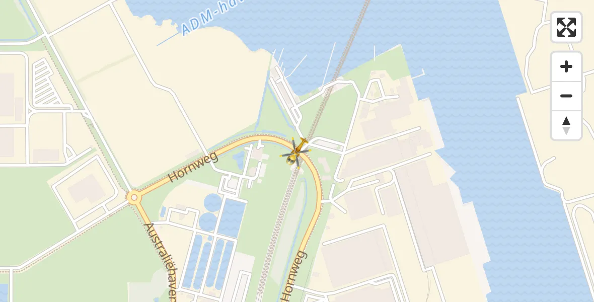 Vluchtroute Traumahelikopter Amsterdam Heliport - Amsterdam Heliport, 10 november 2023, 15:13