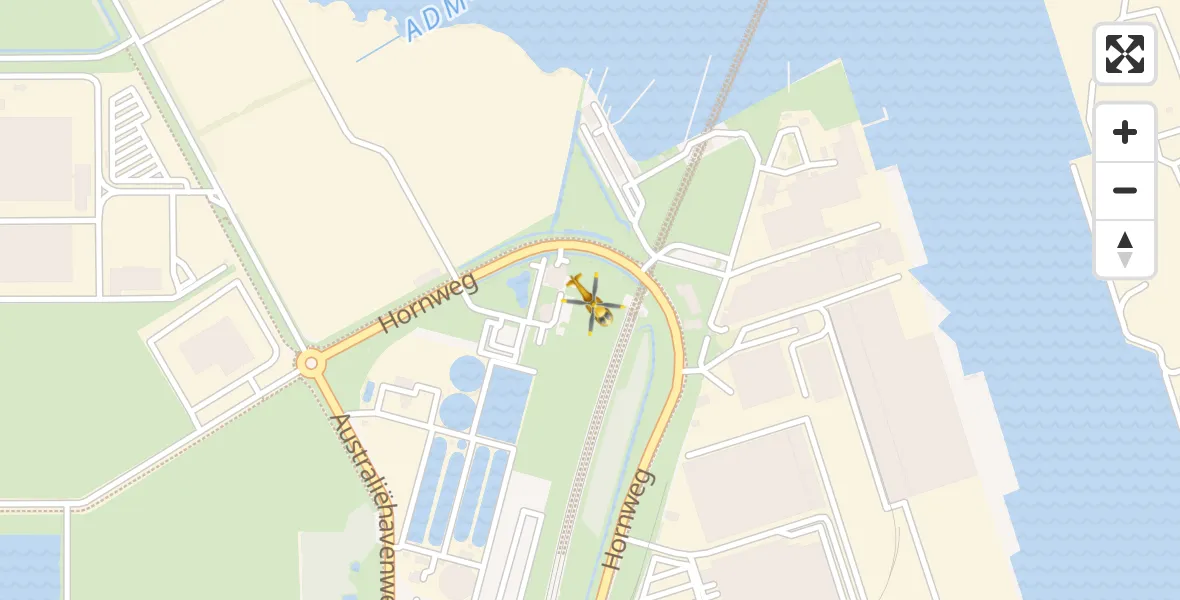 Vluchtroute Traumahelikopter Amsterdam Heliport - Amsterdam Heliport, 10 november 2023, 15:42