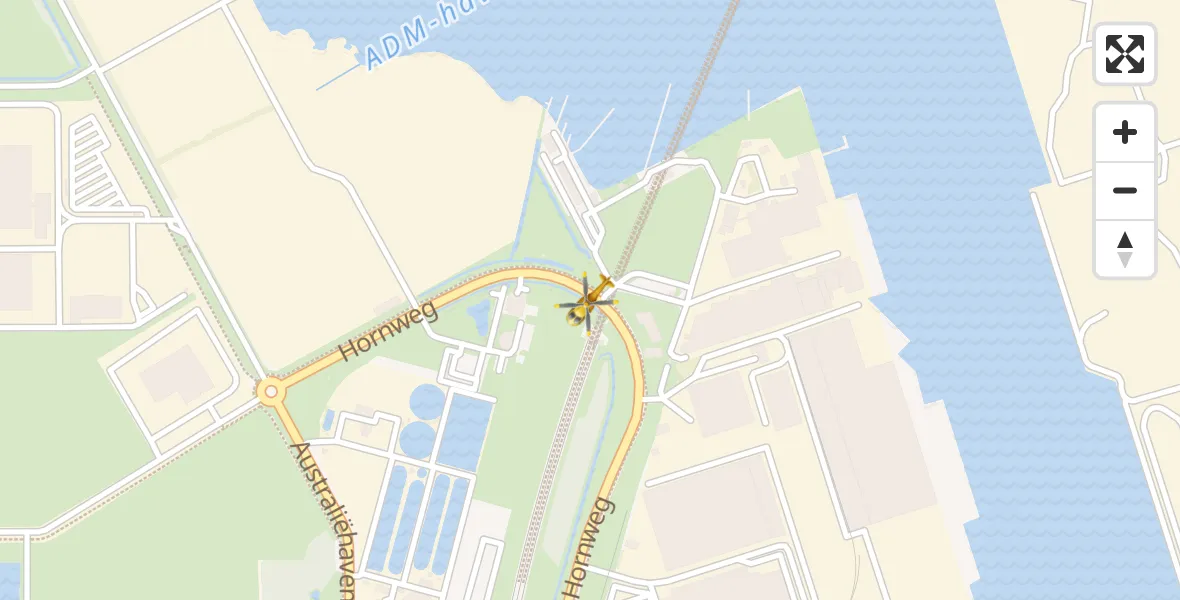 Vluchtroute Traumahelikopter Amsterdam Heliport - Amsterdam Heliport, 10 november 2023, 16:27