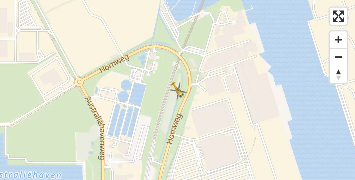 Vluchtroute Traumahelikopter Amsterdam Heliport - Amsterdam Heliport, 10 november 2023, 23:10