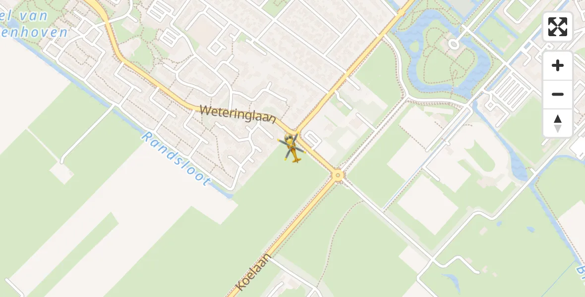 Vluchtroute Traumahelikopter Zeist - Zeist, 11 november 2023, 05:12