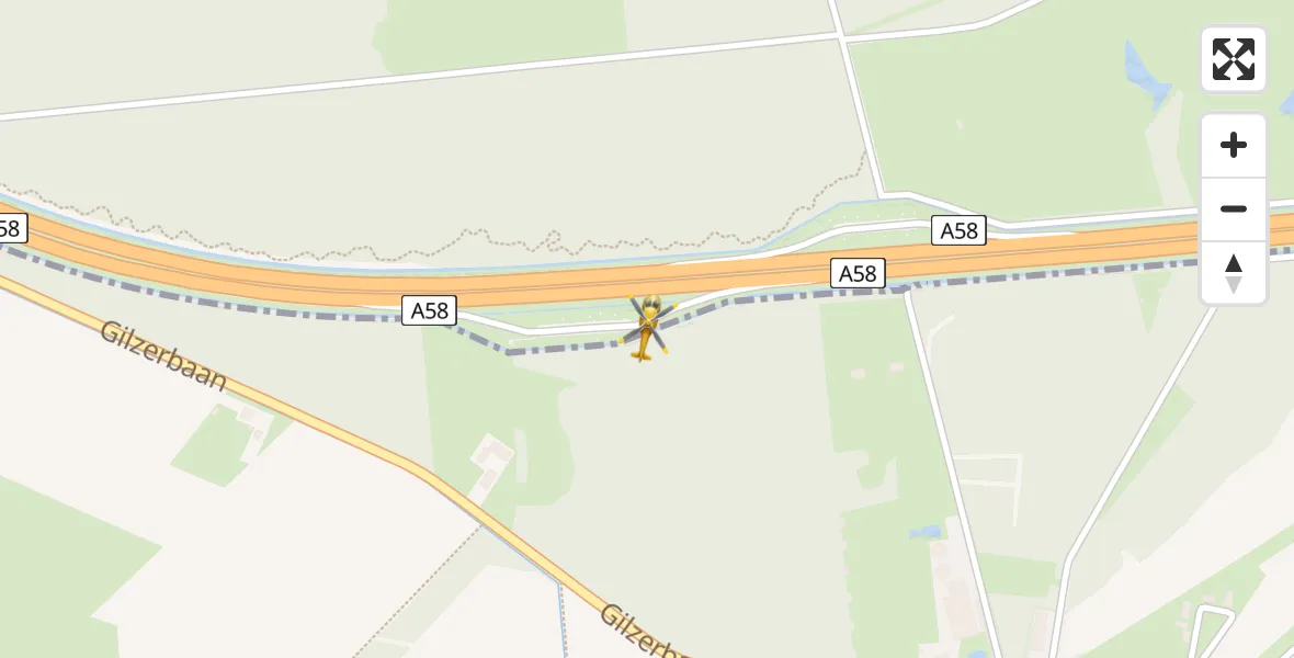Vluchtroute Traumahelikopter Riel - Riel, 11 november 2023, 06:54