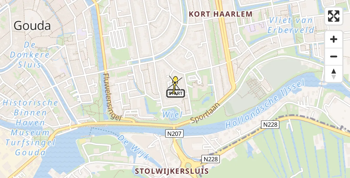 Routekaart van de vlucht: Lifeliner 2 naar Gouda