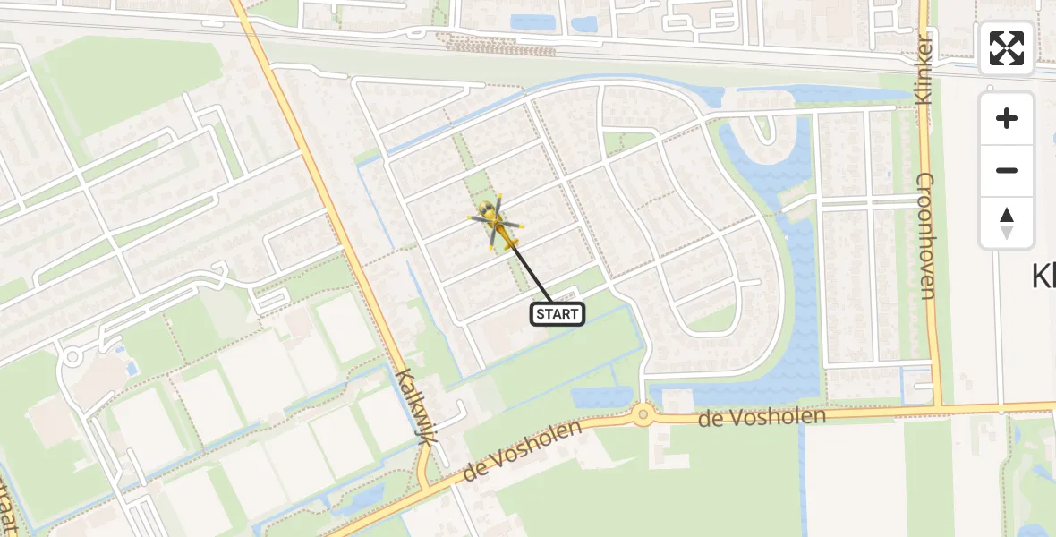 Vluchtroute Traumahelikopter Hoogezand - Hoogezand, 11 november 2023, 07:54