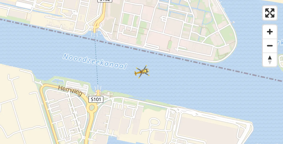 Vluchtroute Traumahelikopter Amsterdam - Amsterdam, 11 november 2023, 08:56