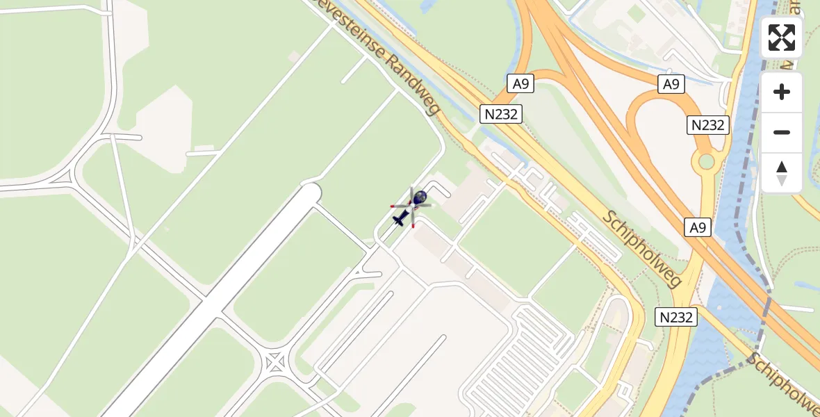Vluchtroute Politiehelikopter Schiphol - Schiphol, 11 november 2023, 10:20