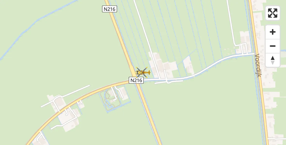 Vluchtroute Traumahelikopter Giessenburg - Giessenburg, 11 november 2023, 11:01