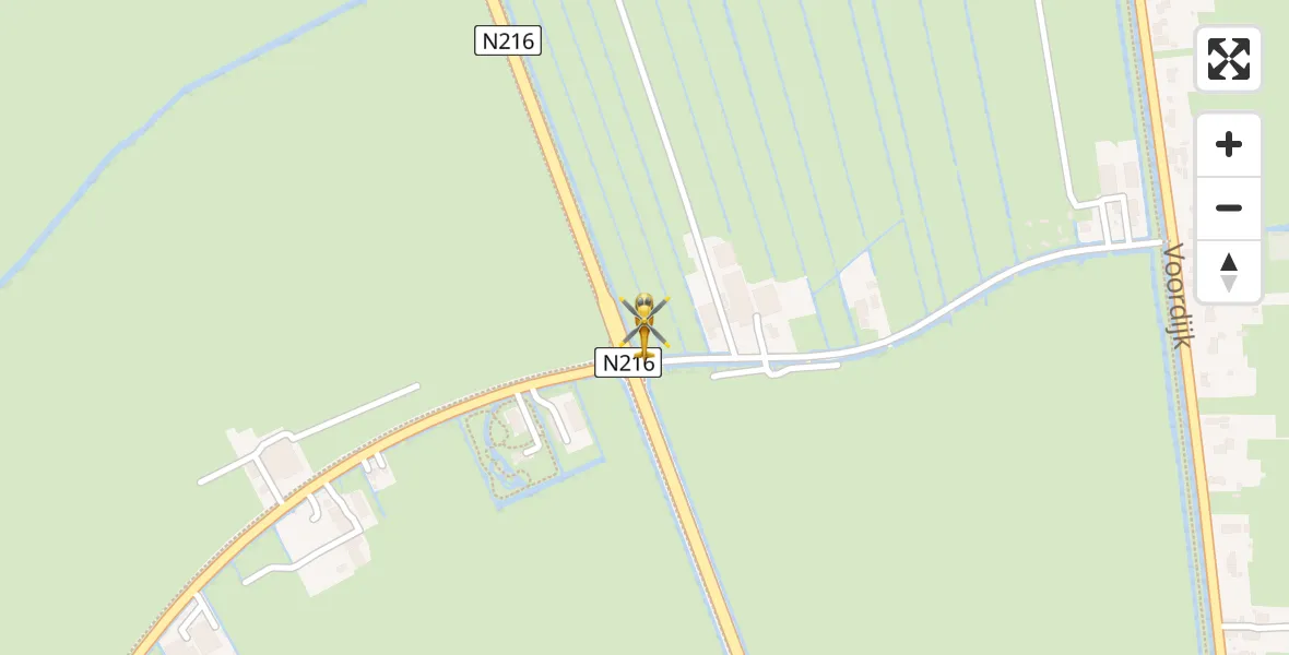 Vluchtroute Traumahelikopter Giessenburg - Giessenburg, 11 november 2023, 11:16